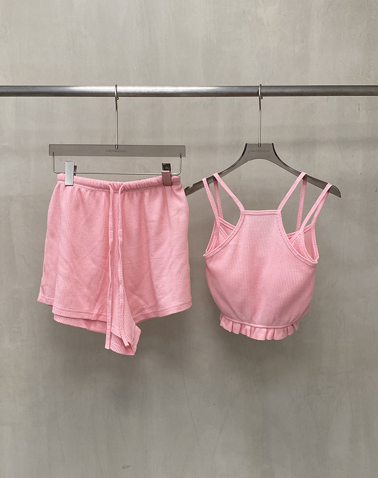 RUFFLE WAFFLE BRA SET