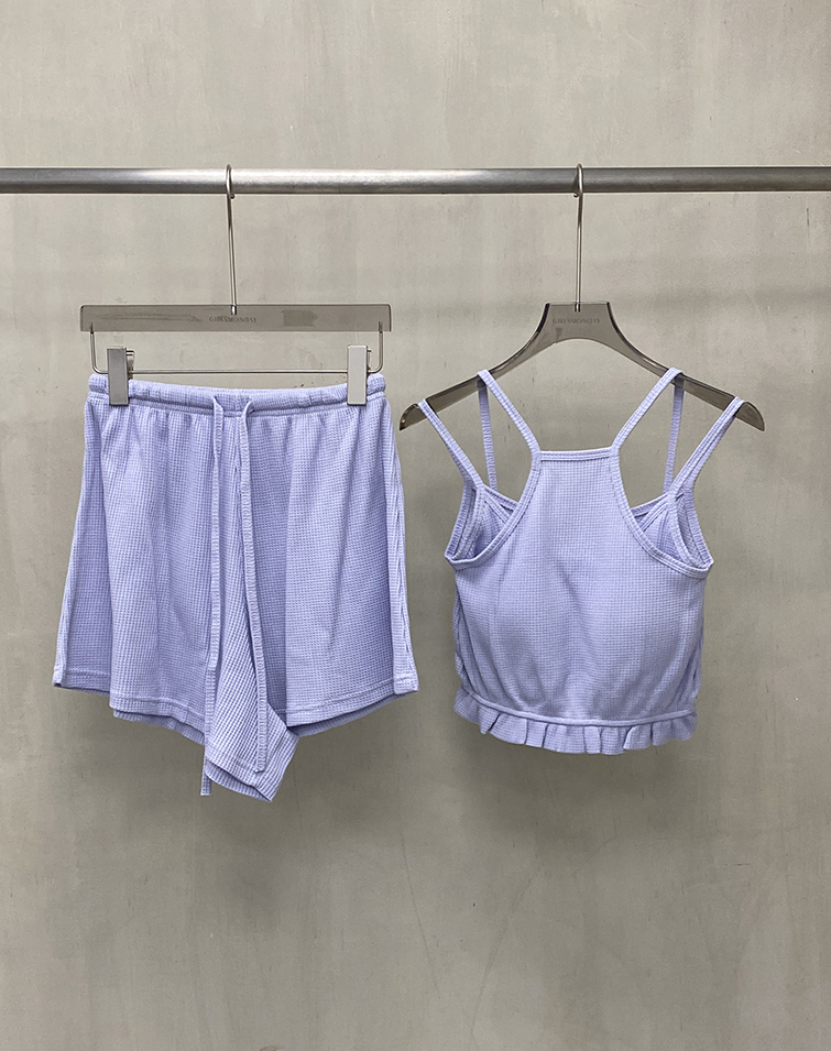 RUFFLE WAFFLE BRA SET