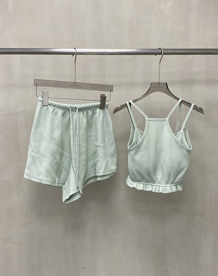 RUFFLE WAFFLE BRA SET