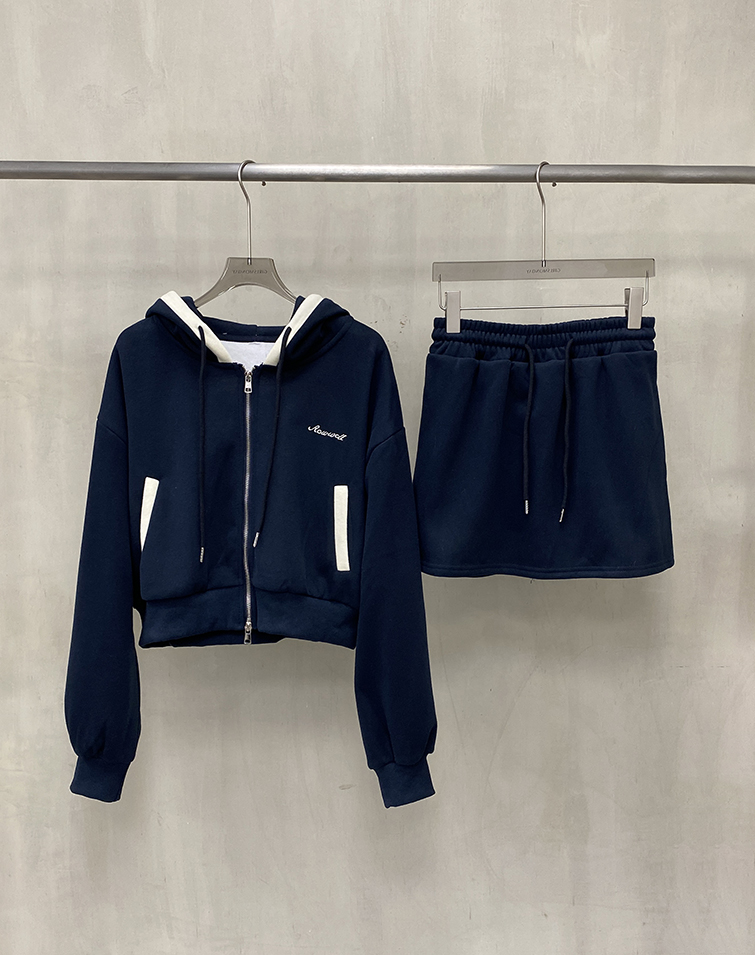 CONTRAST LETTER FLEECE SET