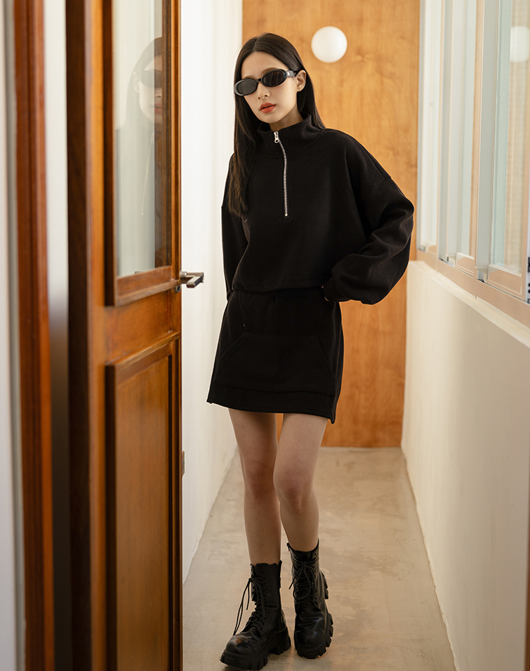 CORDUROY STAND-COLLAR SET