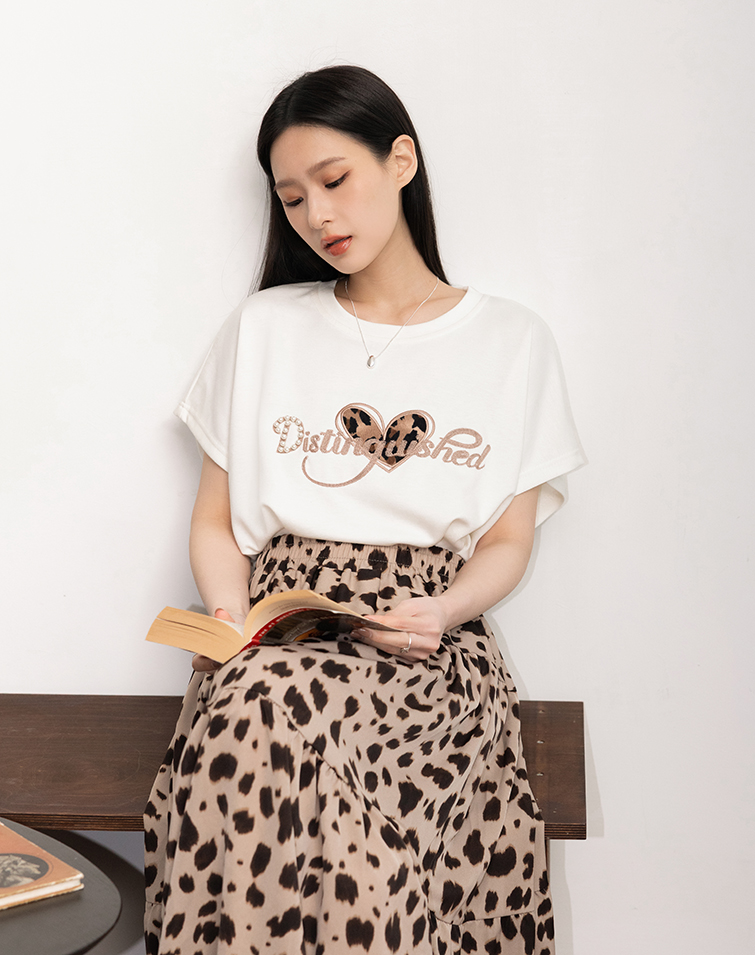 BREEZY COTTON LEOPARD PRINT SKIRT SET