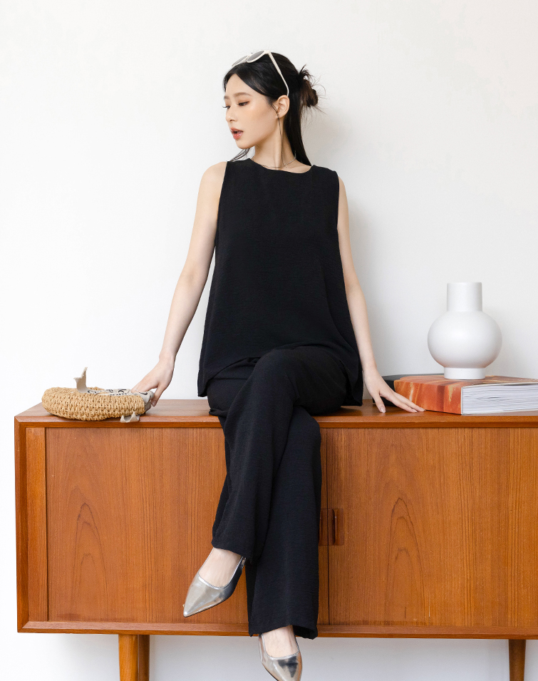CASUAL ELASTIC PANTS SET