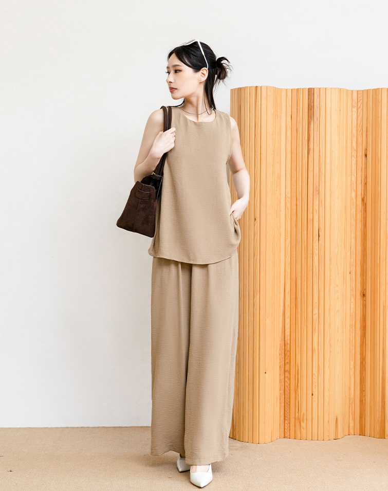 CASUAL ELASTIC PANTS SET