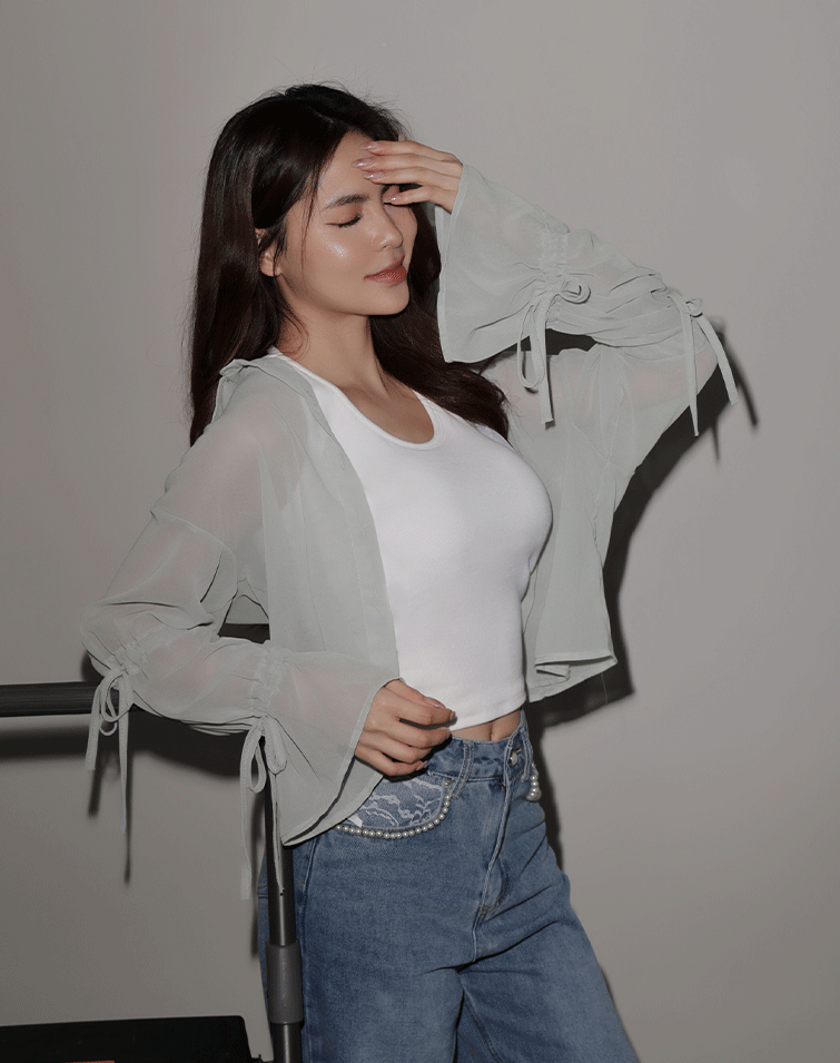 MIT CHIFFON BOW TIE BLOUSE