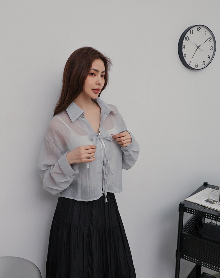 SHEER AESTHETIC BUTTERFLY KNOT TIE JACKET