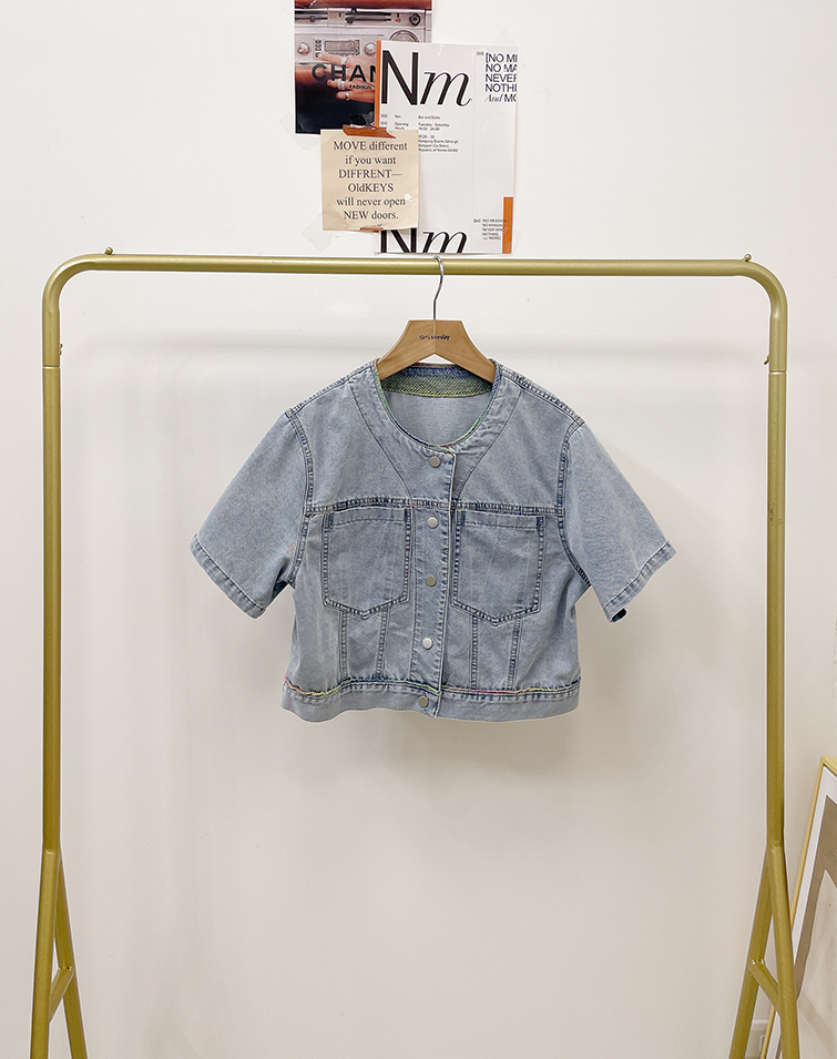 VINTAGE BUTTON DENIM JACKET