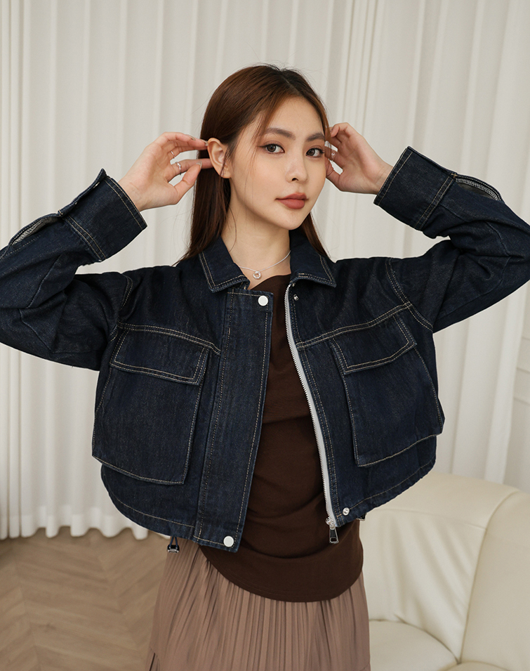 DOUBLE POCKET DENIM JACKET