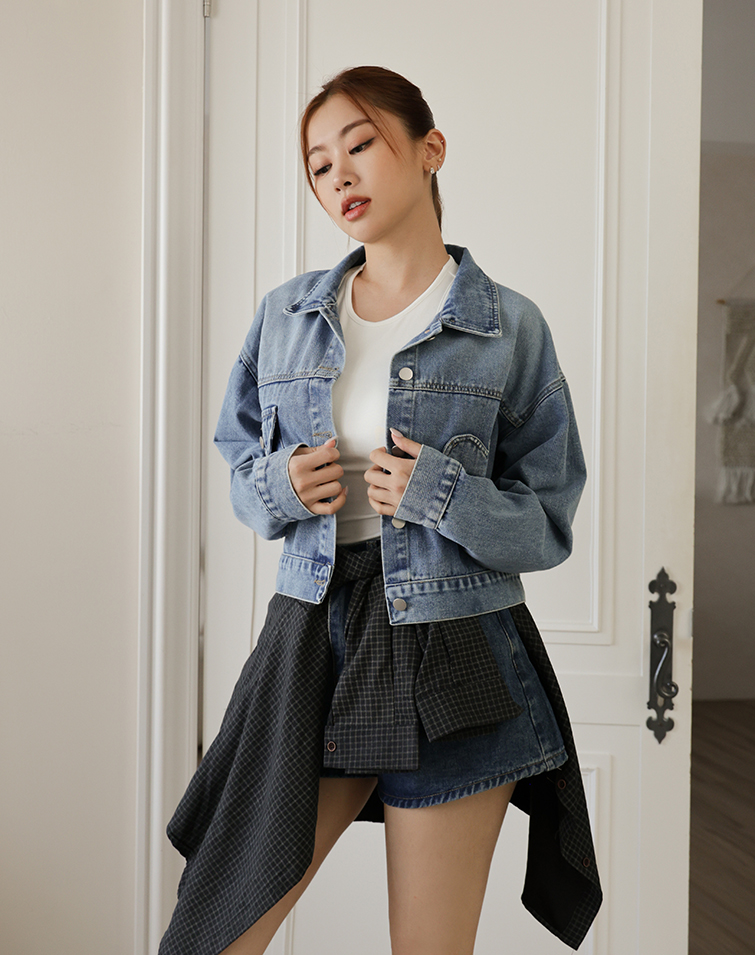 HEART POCKET DENIM JACKET