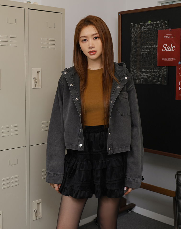 URBAN DENIM HOODED JACKET