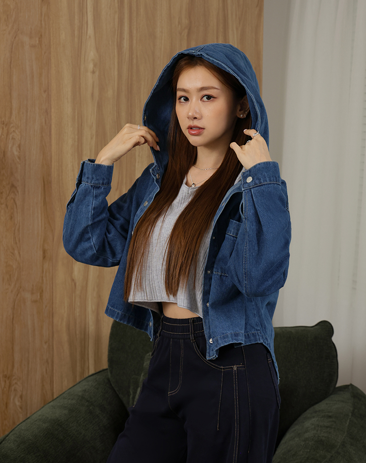 URBAN DENIM HOODED JACKET