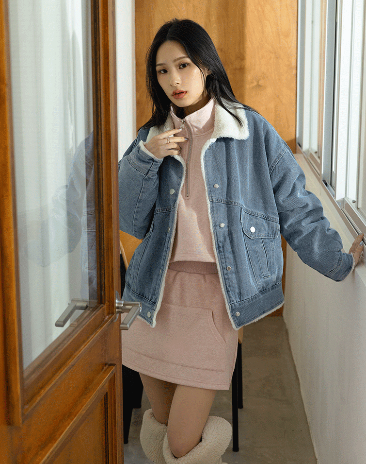 REVERSIBLE WASHED DENIM JACKET