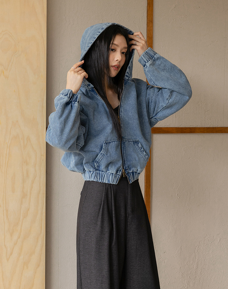 DOUBLE-ZIP DENIM JACKET