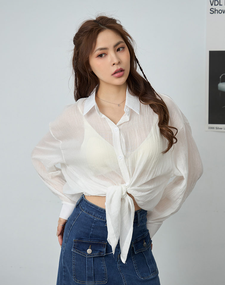 CASUAL SOLID COLOR SHORT-SLEEVE VEST LAYERED BLOUSE