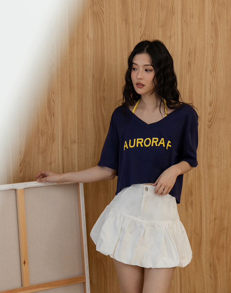 VIBRANT LETTER COLORBLOCK TWO-PIECE BRA TOP