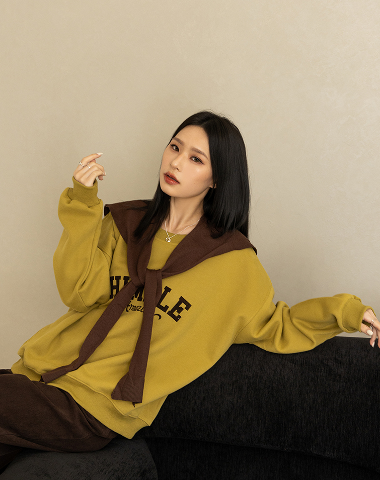 COLORBLOCK CAPE-STYLE SWEATSHIRT