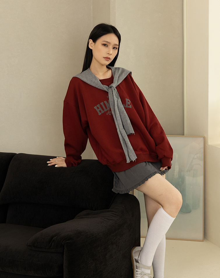 COLORBLOCK CAPE-STYLE SWEATSHIRT