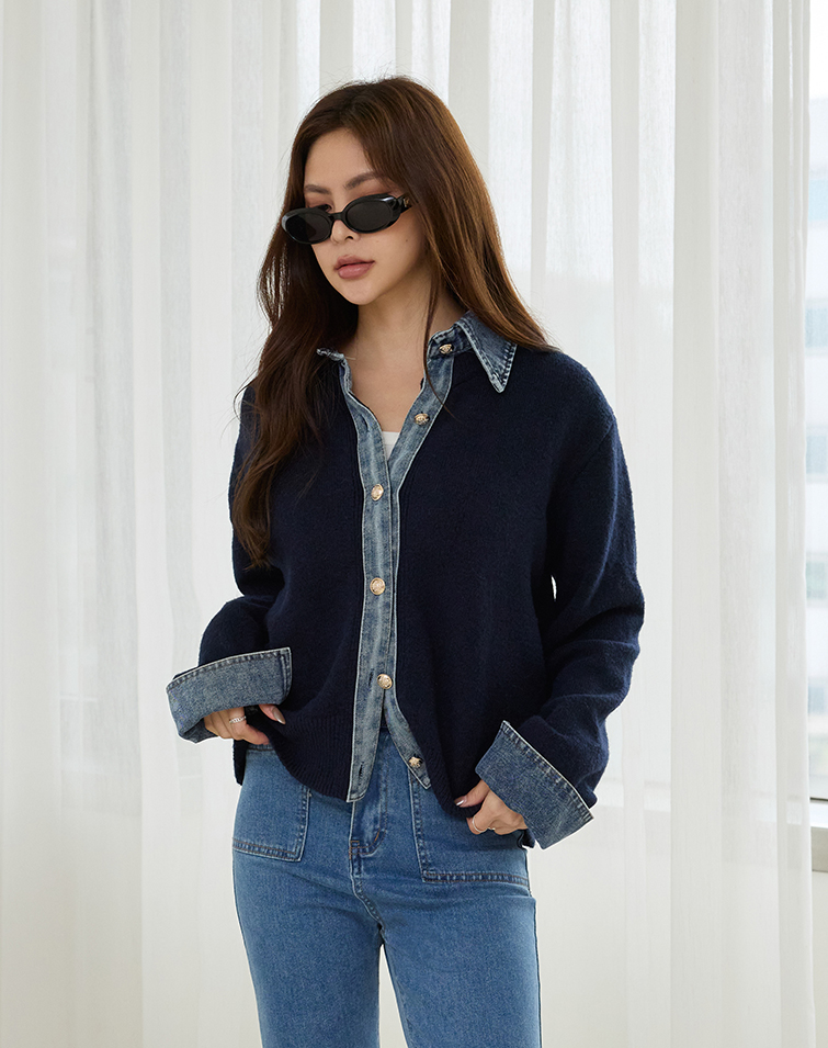DUAL-TONE STREETWASH DENIM SHIRT