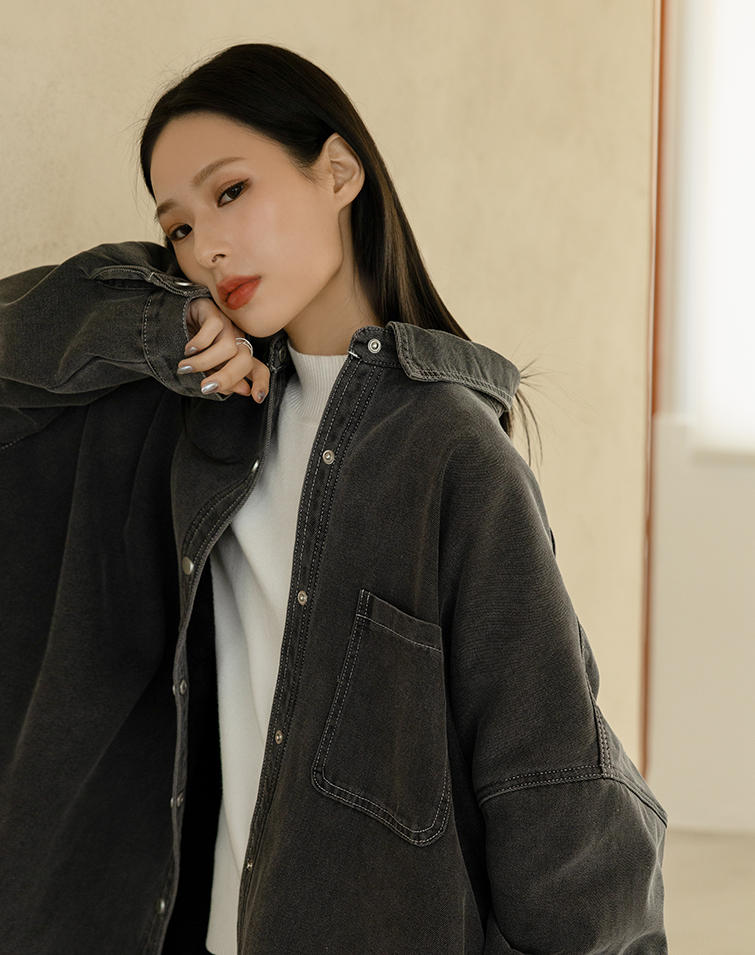 FLEECE-LINED DENIM SHIRT