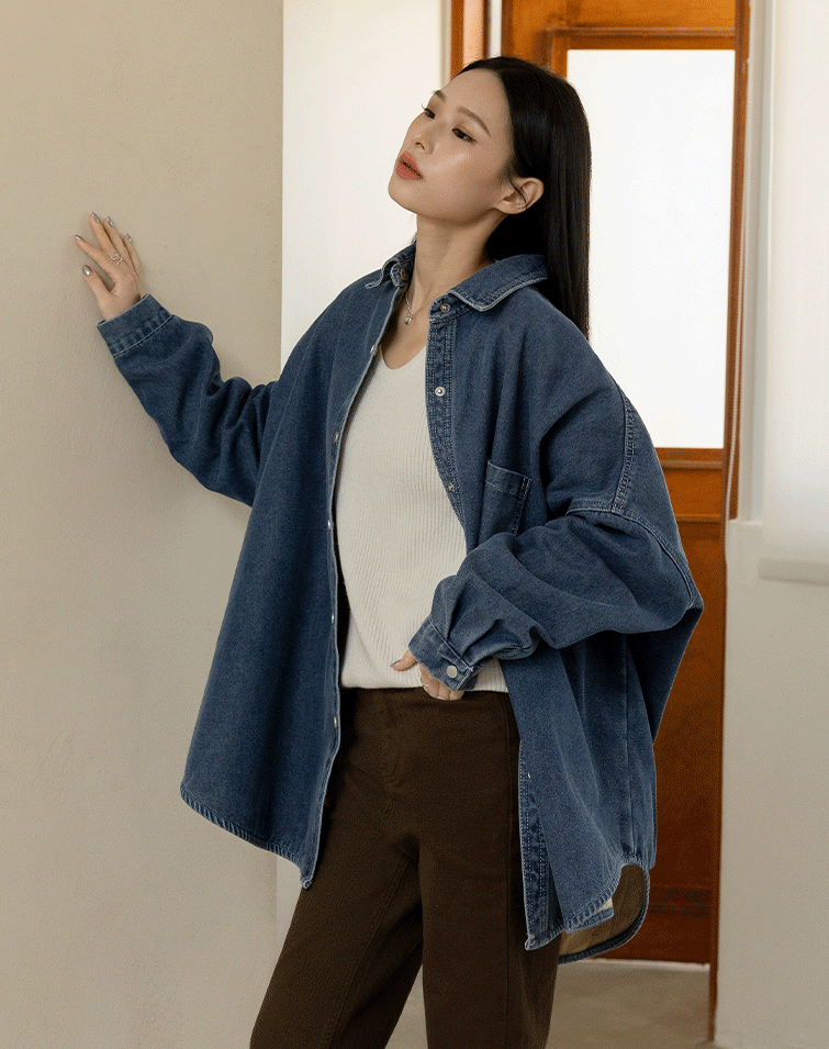 FLEECE-LINED DENIM SHIRT