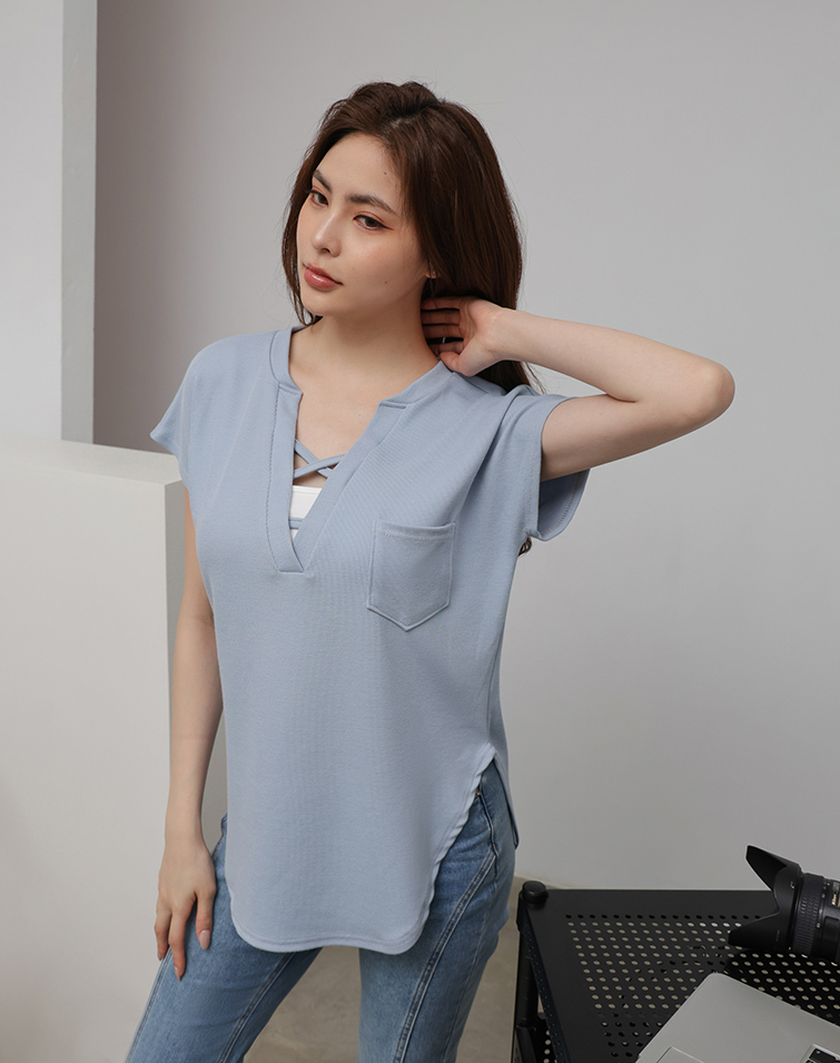 MIT CROSS-STYLE STRIPED TOP