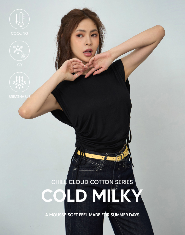 MIT ICE SILK PLEATED TIE TOP