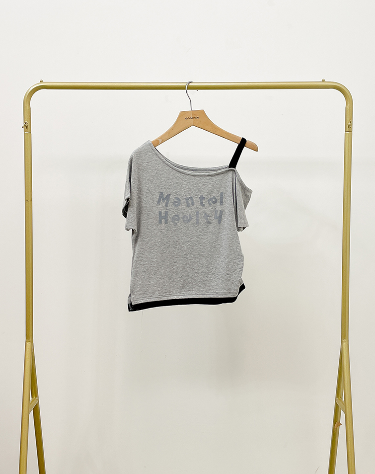 COLORBLOCK CONTRAST SHORT-SLEEVE TOP