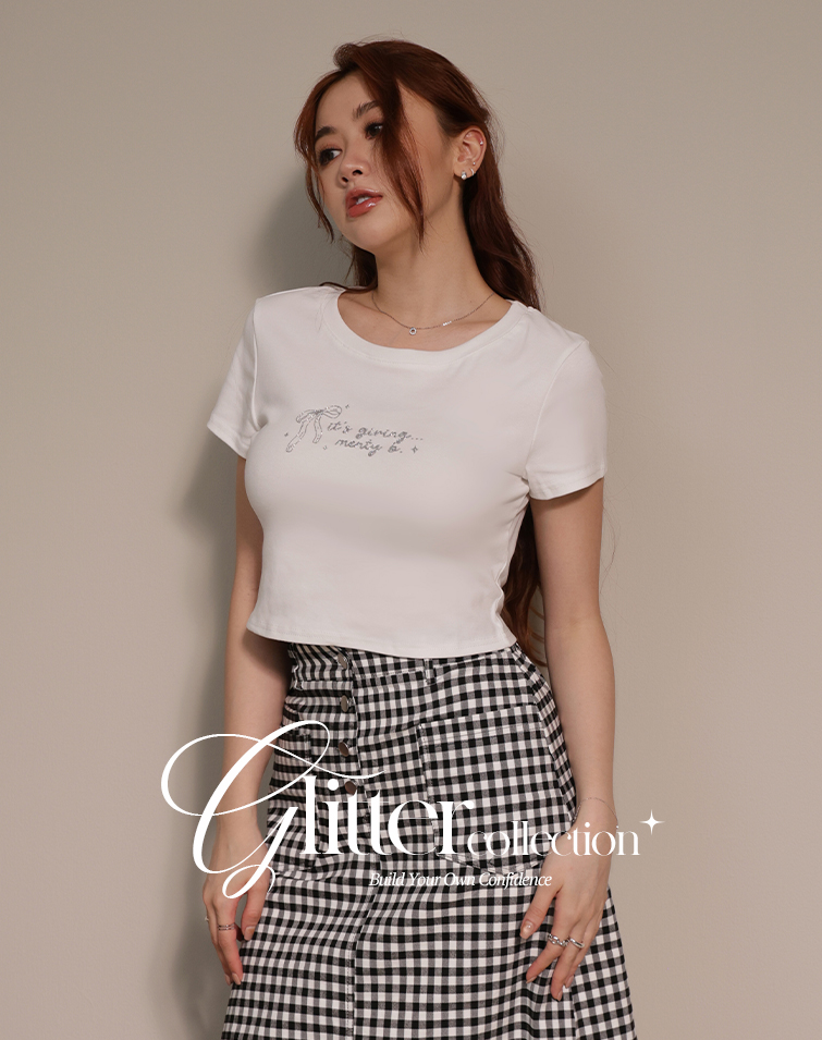SWEET BOW EMBROIDERED TOP