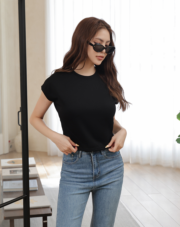 MIT SOFT COTTON SIDE-SLIT CUT TOP