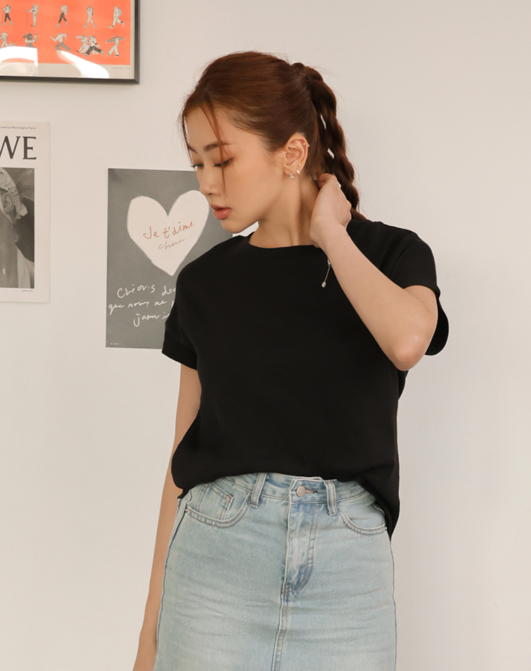 MIT CASUAL SOFT-TONE CREW NECK SHORT SLEEVE TOP
