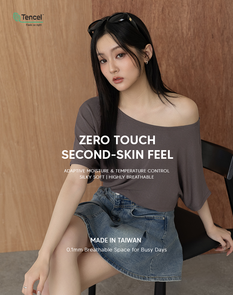 MIT CHIC RELAXED COOL-TOUCH ELBOW-SLEEVE TOP