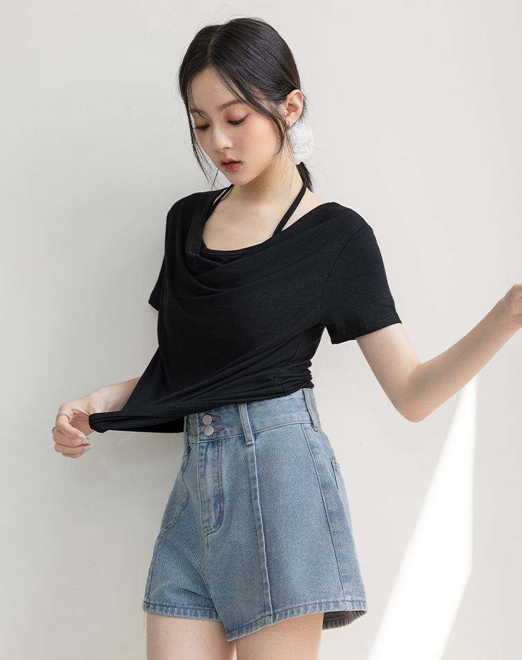 FRENCH DRAPED LAYERED TOP