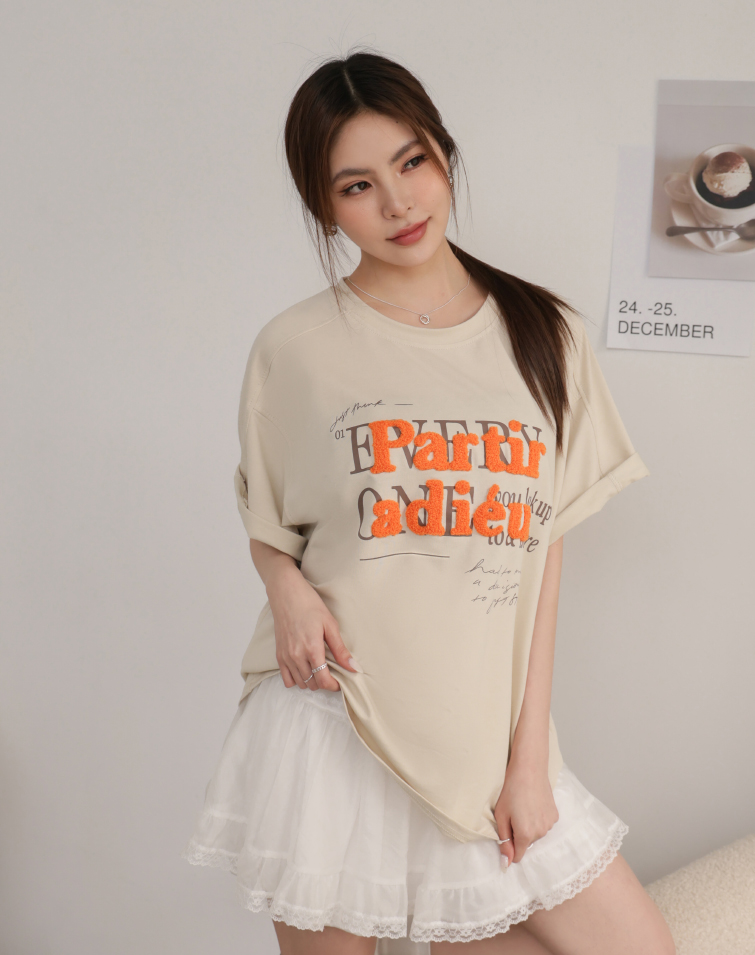 COLOBLOCK 3D TERRY EMBROIDERY TEE