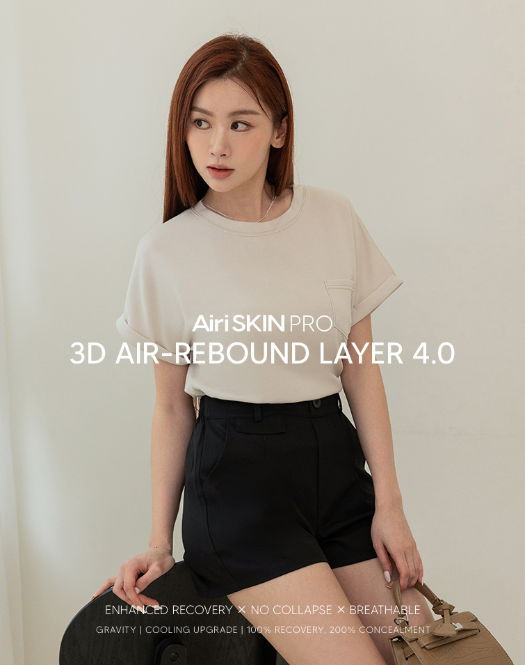 MIT FEATHER COTTON POCKET ROLL-UP SLEEVE TEE