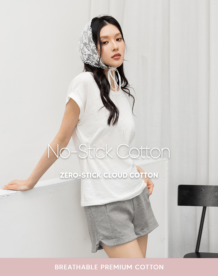 MIT AIRY SOFT COTTON SLIMMING TOP