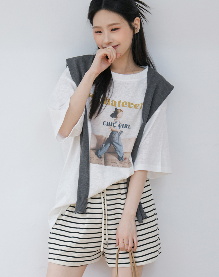 VINTAGE FRENCH GIRL SHORT SLEEVE TOP
