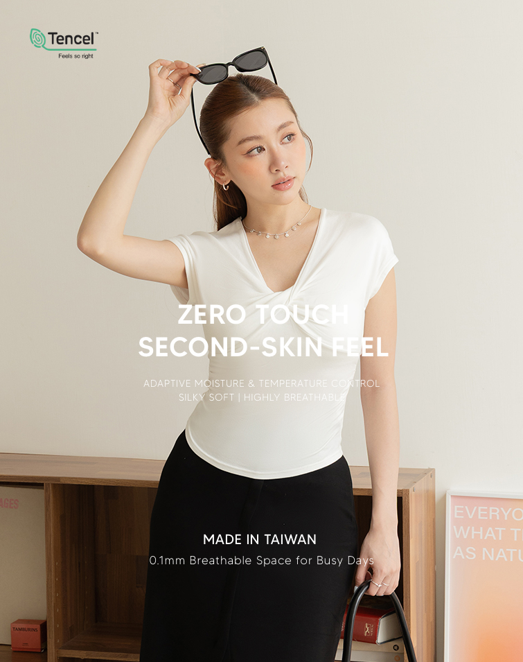 MIT COOLING V-NECK TWIST TOP