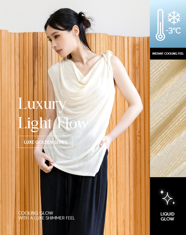 SHIMMER ICY ASYMMETRIC DRAPED TOP