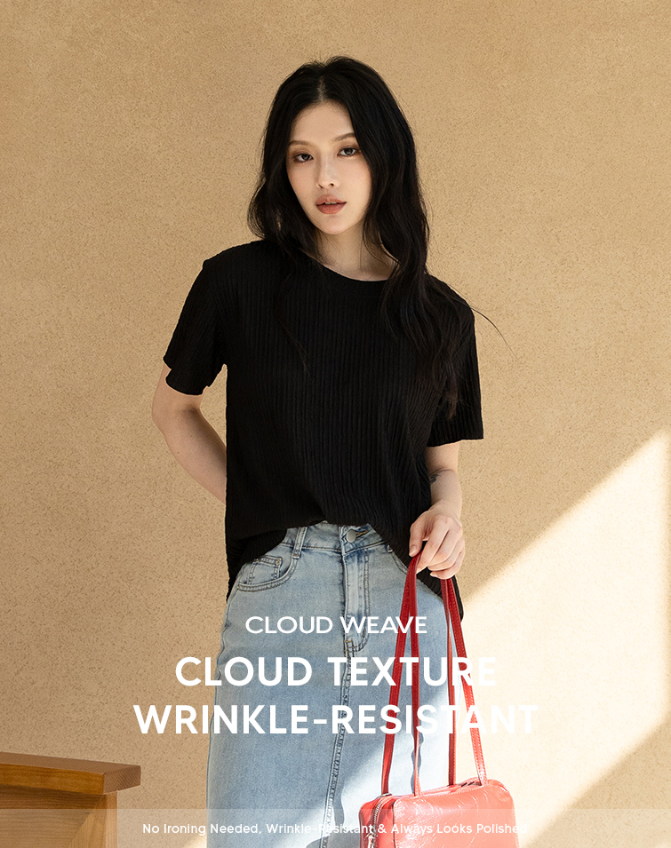 MIT CLOUD TEXTURE EDGE TEE