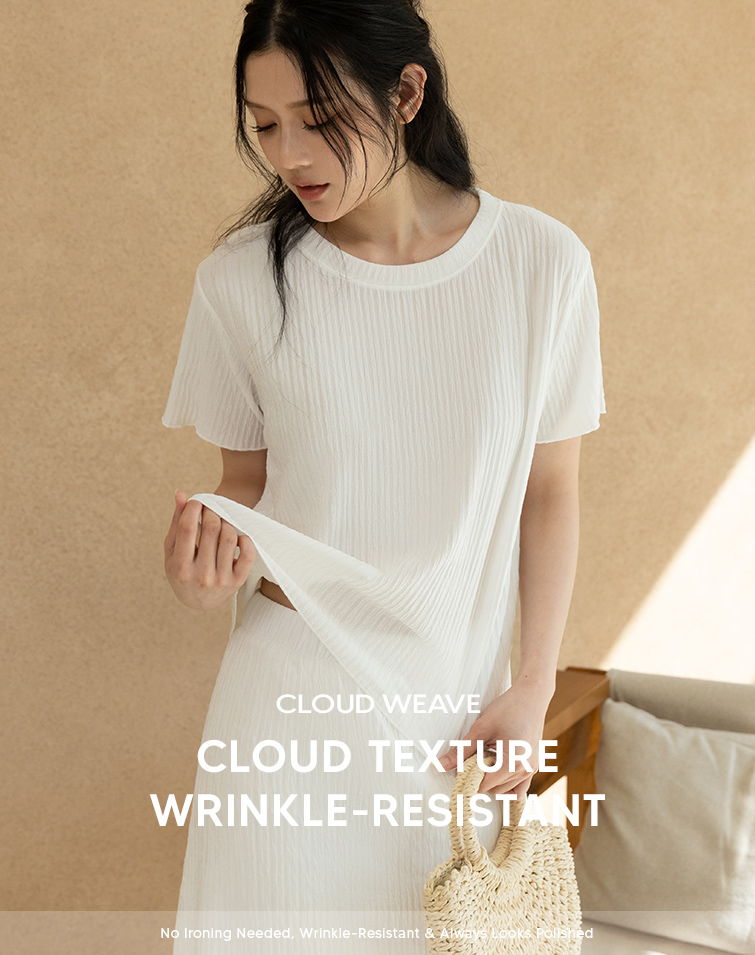 MIT CLOUD TEXTURE EDGE TEE