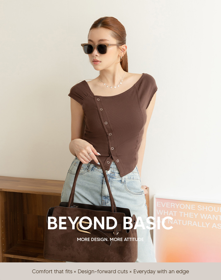 MIT HIGH STRETCH RIBBED ASYMMETRICAL TOP