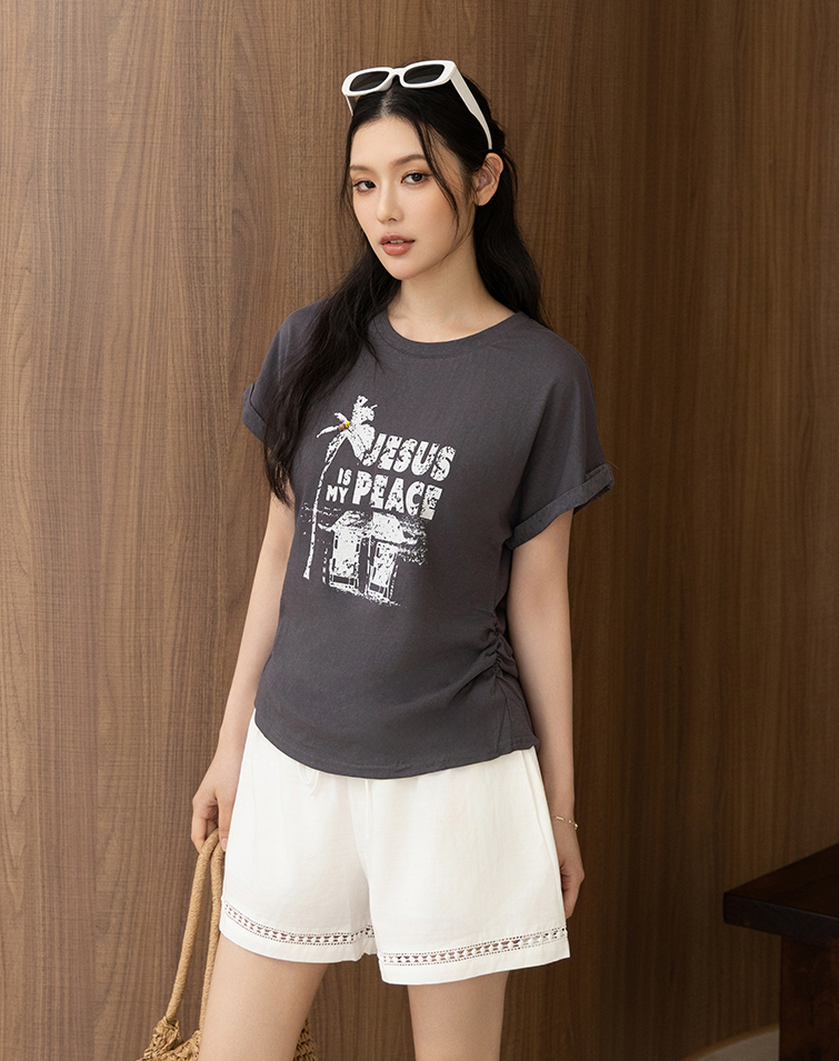 COCONUT BREEZE RUCHING TOP