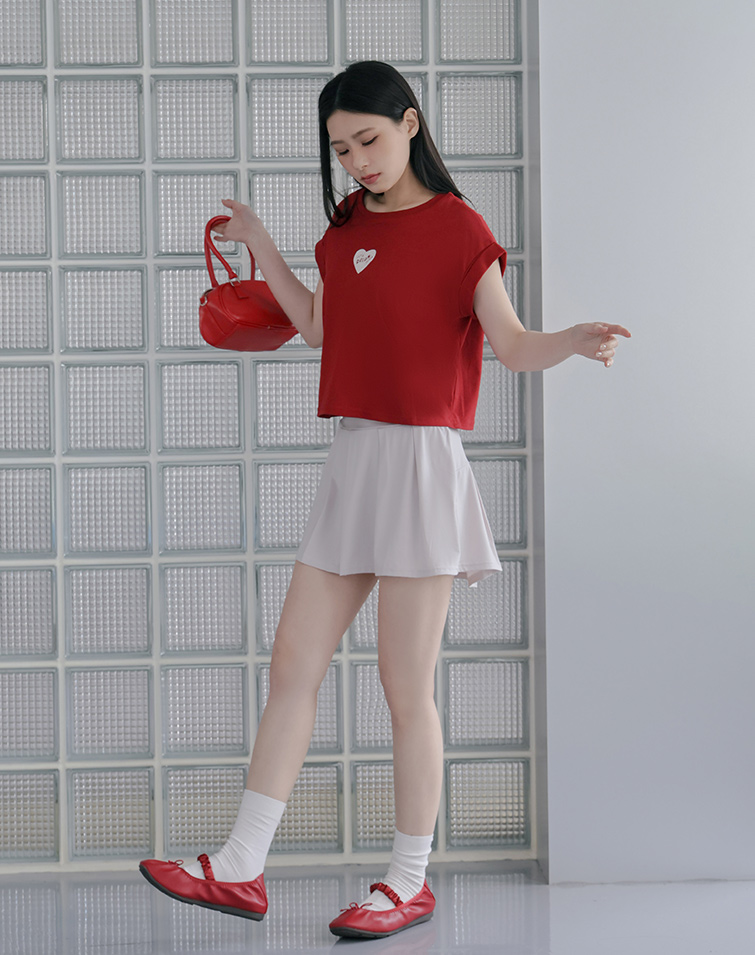 VELVET HEART CUFFED TEE