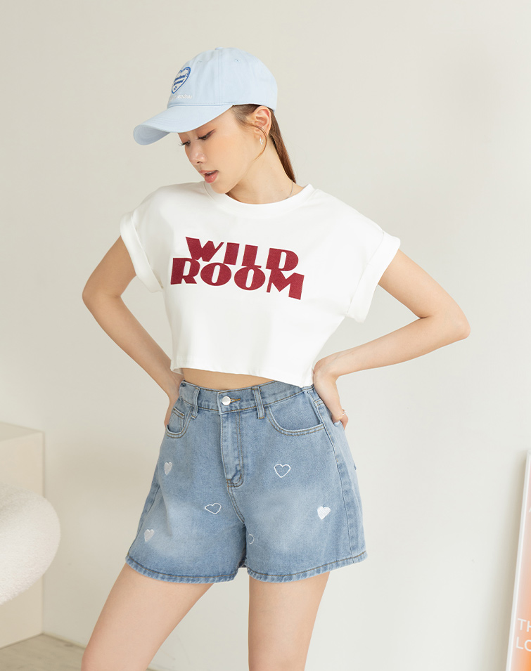 CONTRAST  CUFFED TEE