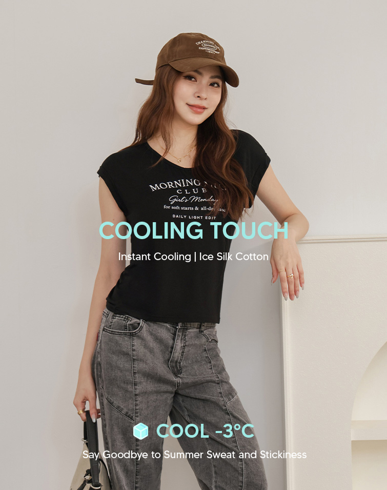 MIT ICE-TOUCH LETTER PRINT TEE