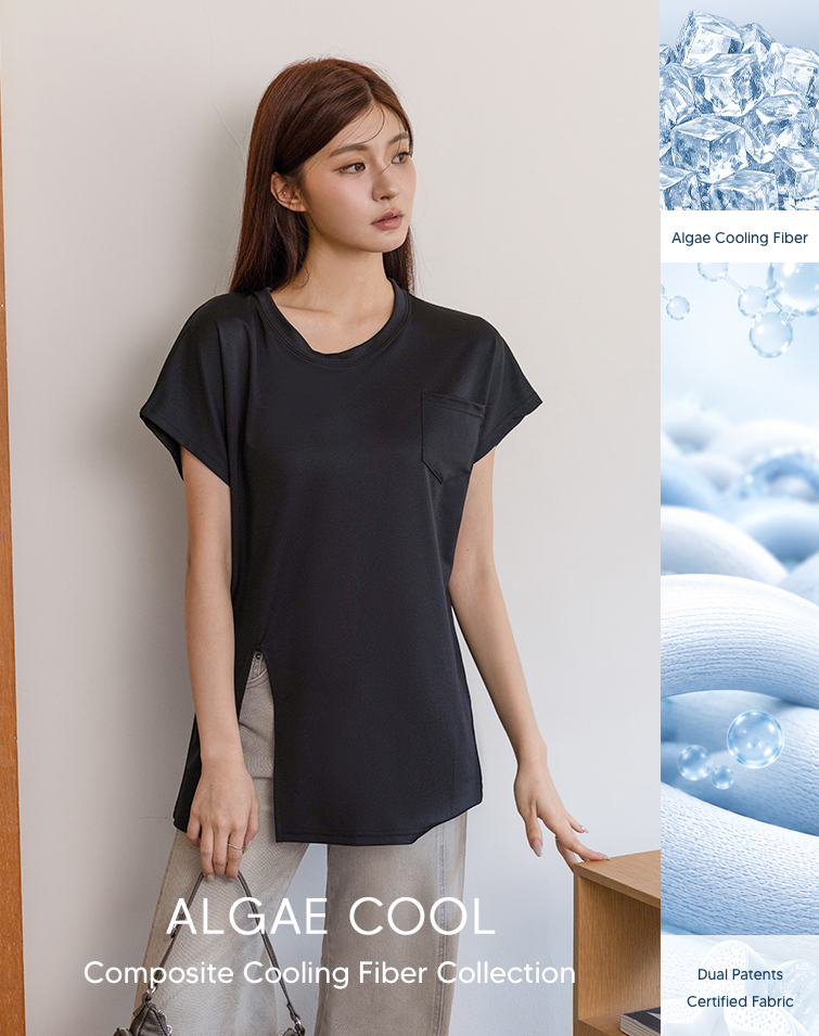 MIT DUAL-PATENT SLIT LONG TEE