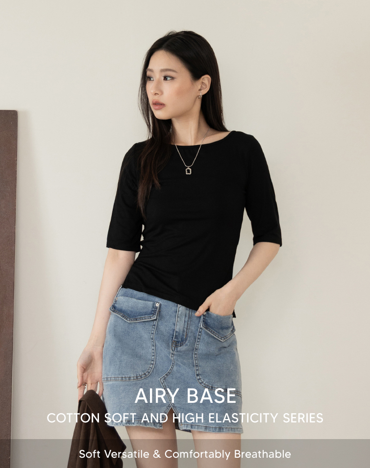 CLOUD-SOFT COTTON BOATNECK BASELAYER