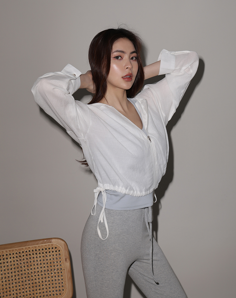 LIGHTWEIGHT DRAWSTRING SUN PROTECTION JACKET