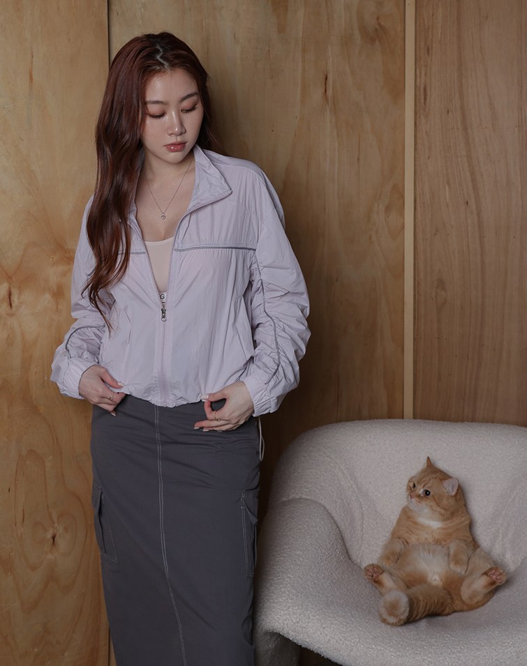 AIRY PIPED TRENCH COAT