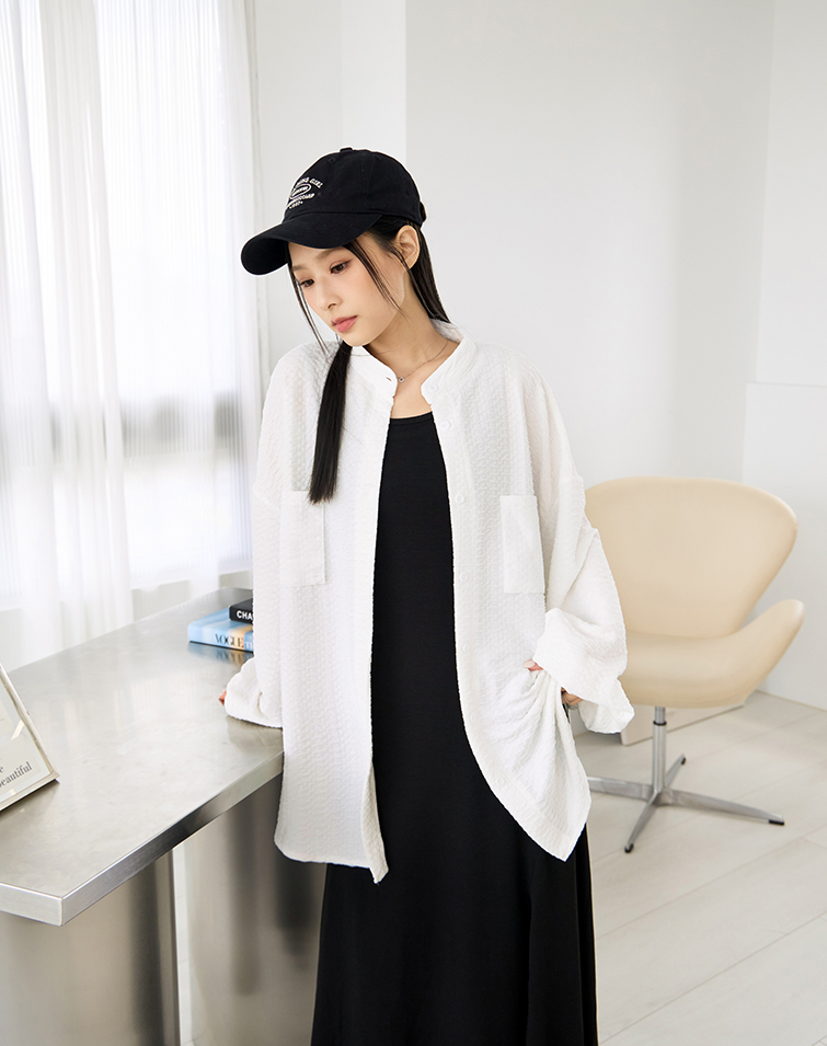CLOUD-WRINKLED LIGHTWEAVE LONG-SLEEVE JACKET